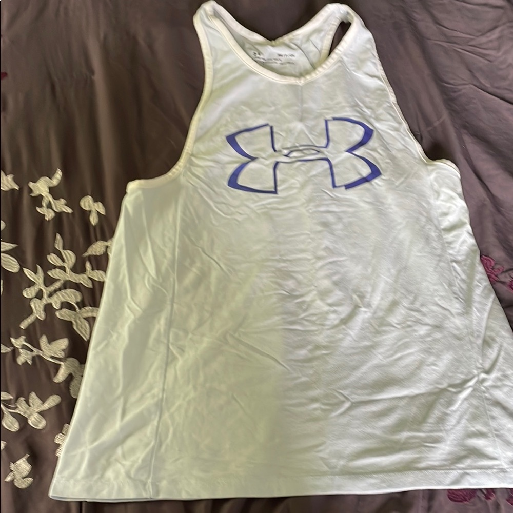 Under Armour Light Blue Tank with Blue Emblem